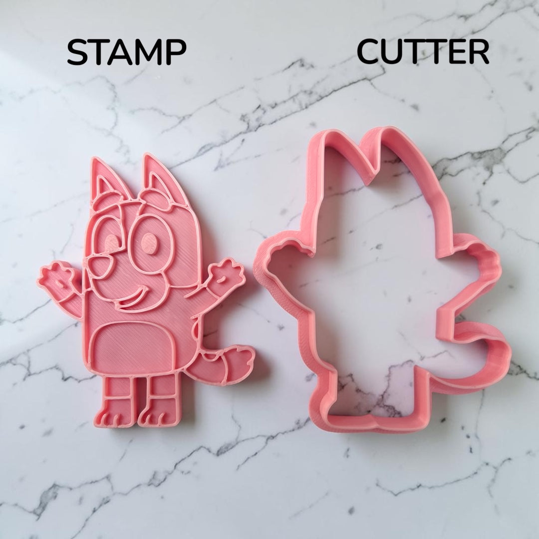 Cortador y sello de galleta Perro Bingo para fondant reposteria, galletas, masa fria y manualidades.