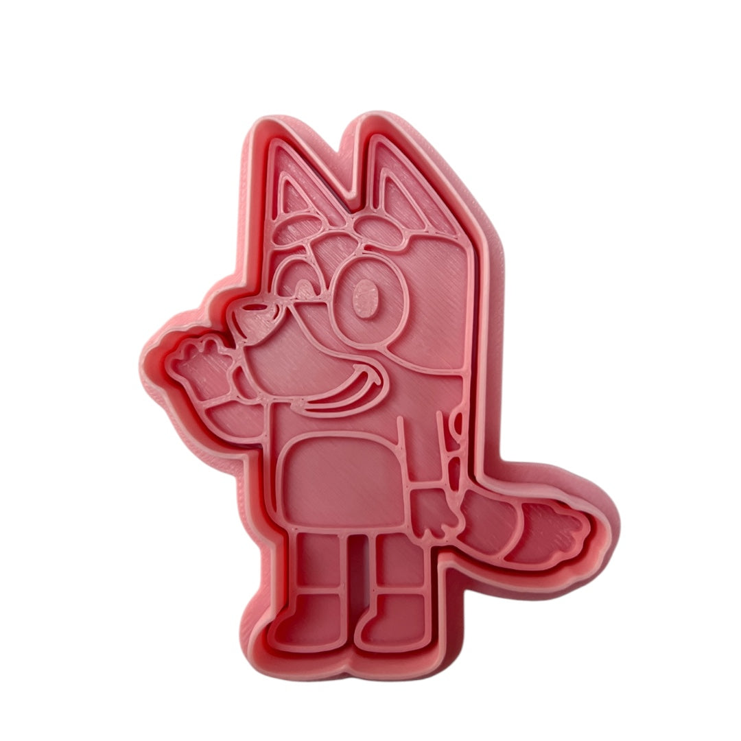 Cortador y sello de galleta Perro azul para fondant reposteria, galletas, masa fria y manualidades.