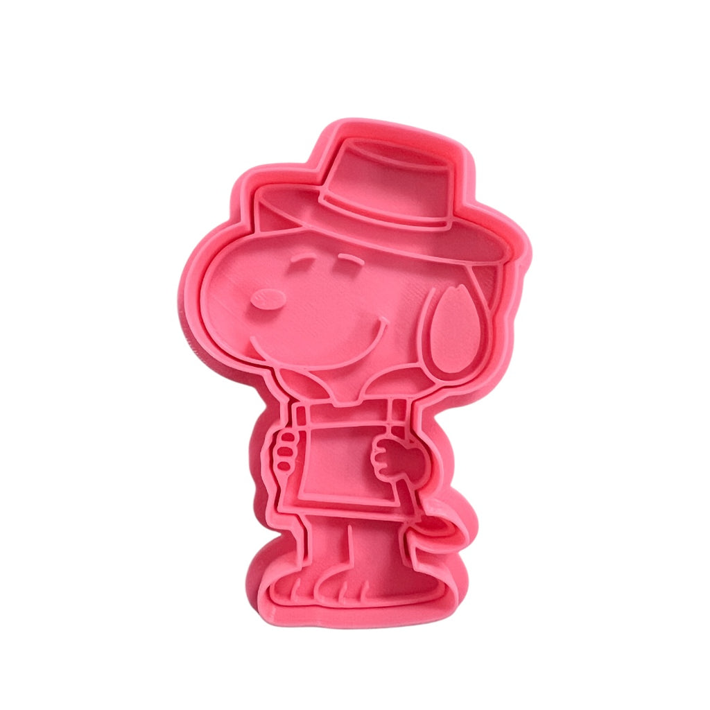 Cortador y sello de galleta Perro dibujo animado huasito para fondant reposteria, galletas, masa fria y manualidades.