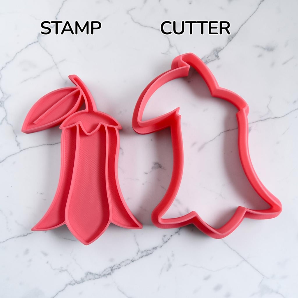 Cortador y sello de galleta Flor Copihue para fondant reposteria, galletas, masa fria y manualidades