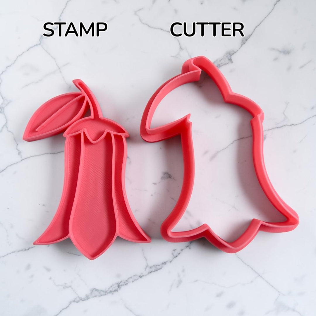 Cortador y sello de galleta Flor Copihue para fondant reposteria, galletas, masa fria y manualidades