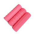 Set 3 Rodillos Texturizadores Tejido, madera y ladrillo para fondant reposteria y manualidades.
