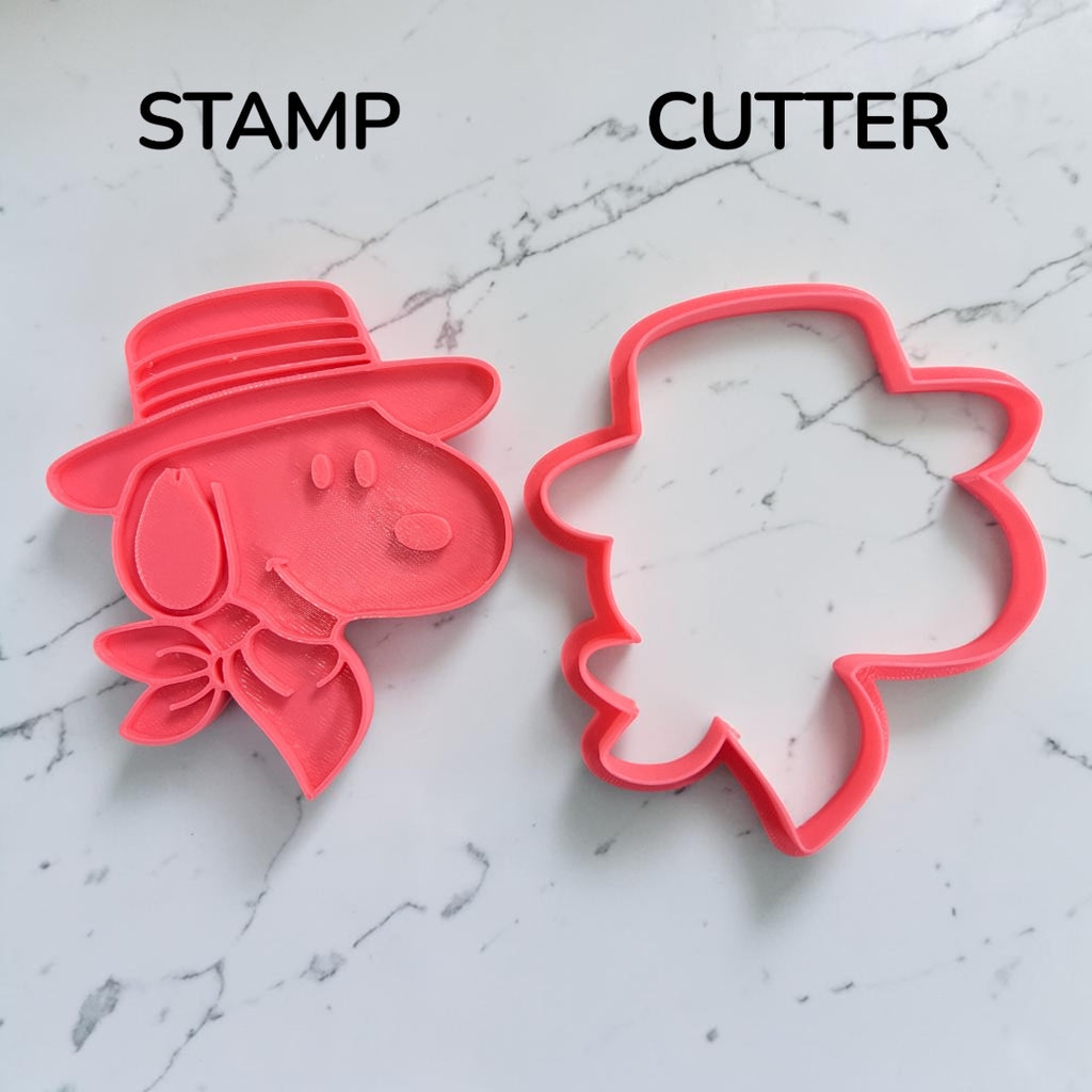 Cortador y sello de galleta Perro Animado Huasito para fondant reposteria, galletas, masa fria y manualidades.