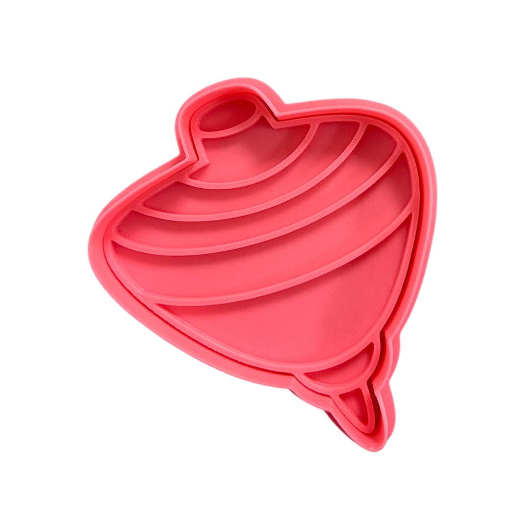 Cortador y sello de galleta Trompo de Chile para fondant reposteria, galletas, masa fria y manualidades.