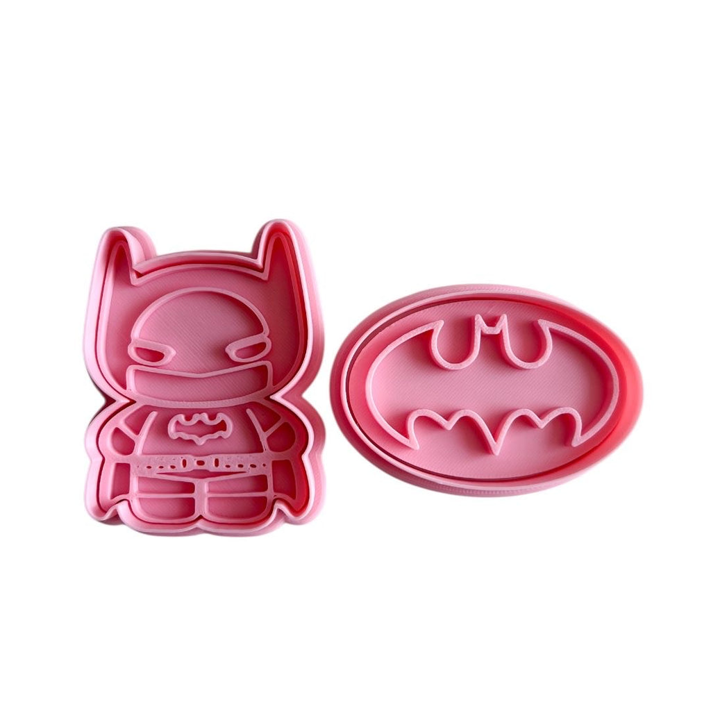 Cortadores y sellos de galletas Superheroe caballero de la noche para fondant reposteria, galletas, masa fria y manualidades.