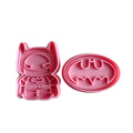 Cortadores y sellos de galletas Superheroe caballero de la noche para fondant reposteria, galletas, masa fria y manualidades.