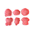 Cortadores y sellos de galletas Set de 6 diseños de enfermeria, de 5cm para fondant reposteria, galletas, masa fria y manualidades.