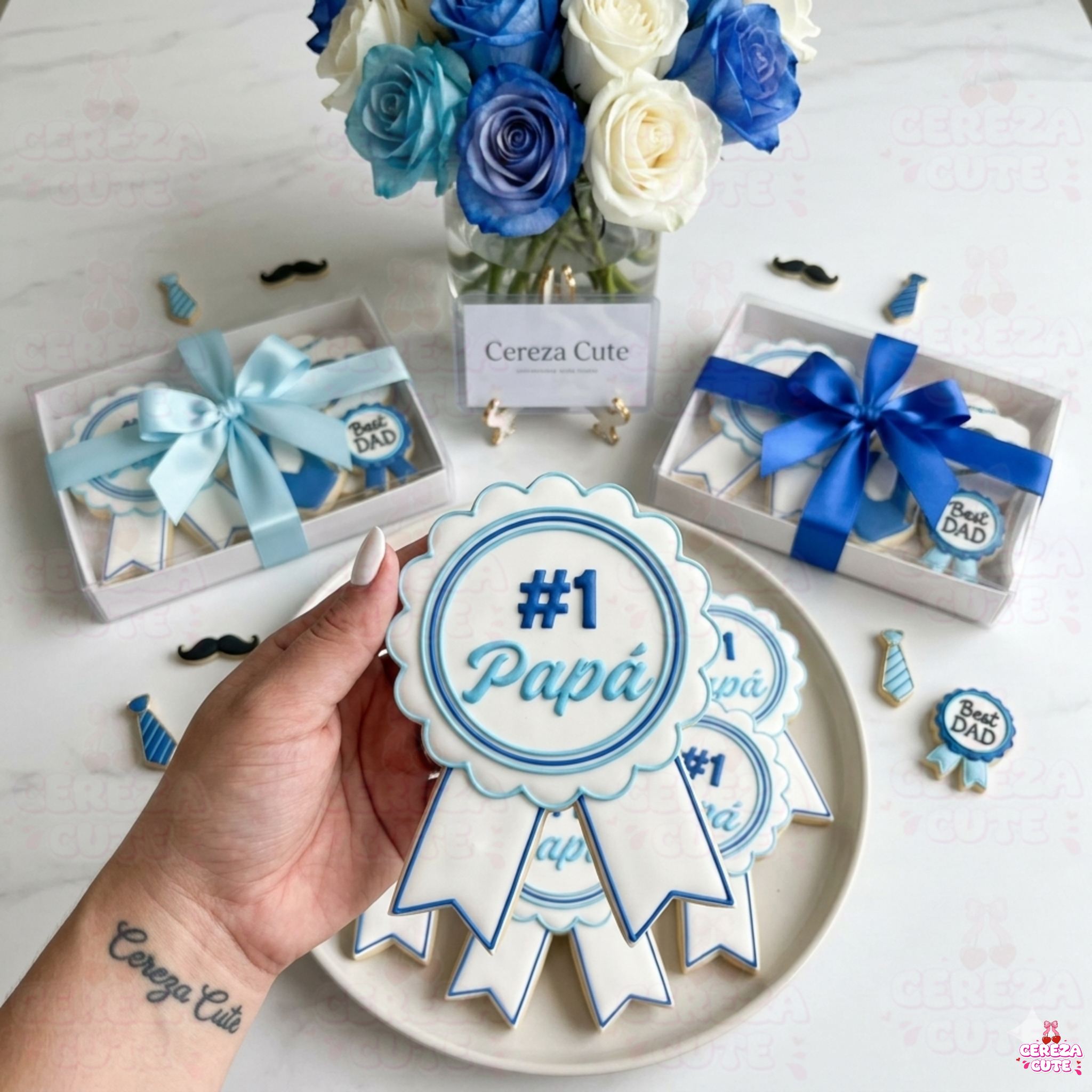 Cortador y sello de galletas Medalla dia del padre para fondant reposteria, galletas, masa fria y manualidades.
