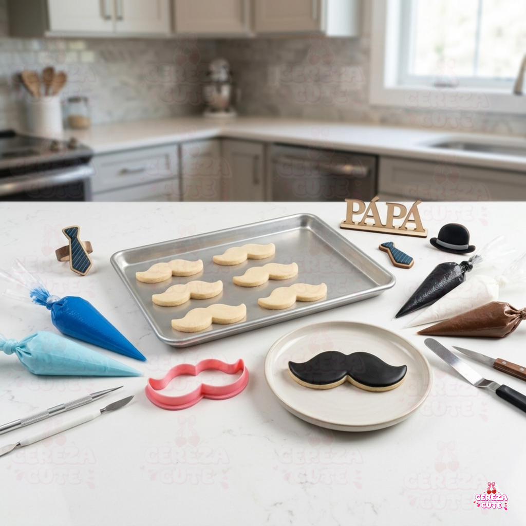 Cortador de galletas Bigote para fondant reposteria, galletas, masa fria y manualidades.