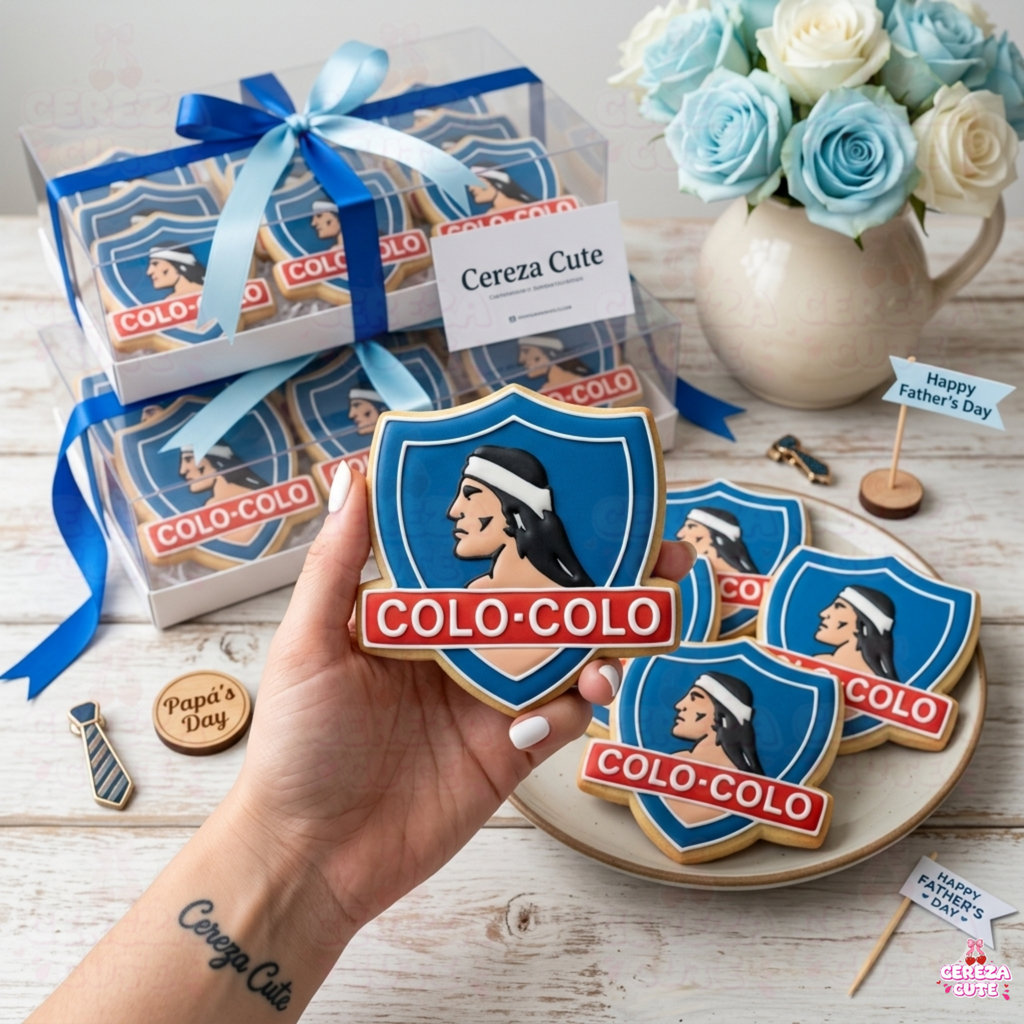 Cortador y sello de galletas Colo Colo Futbol para fondant reposteria, galletas, masa fria y manualidades.