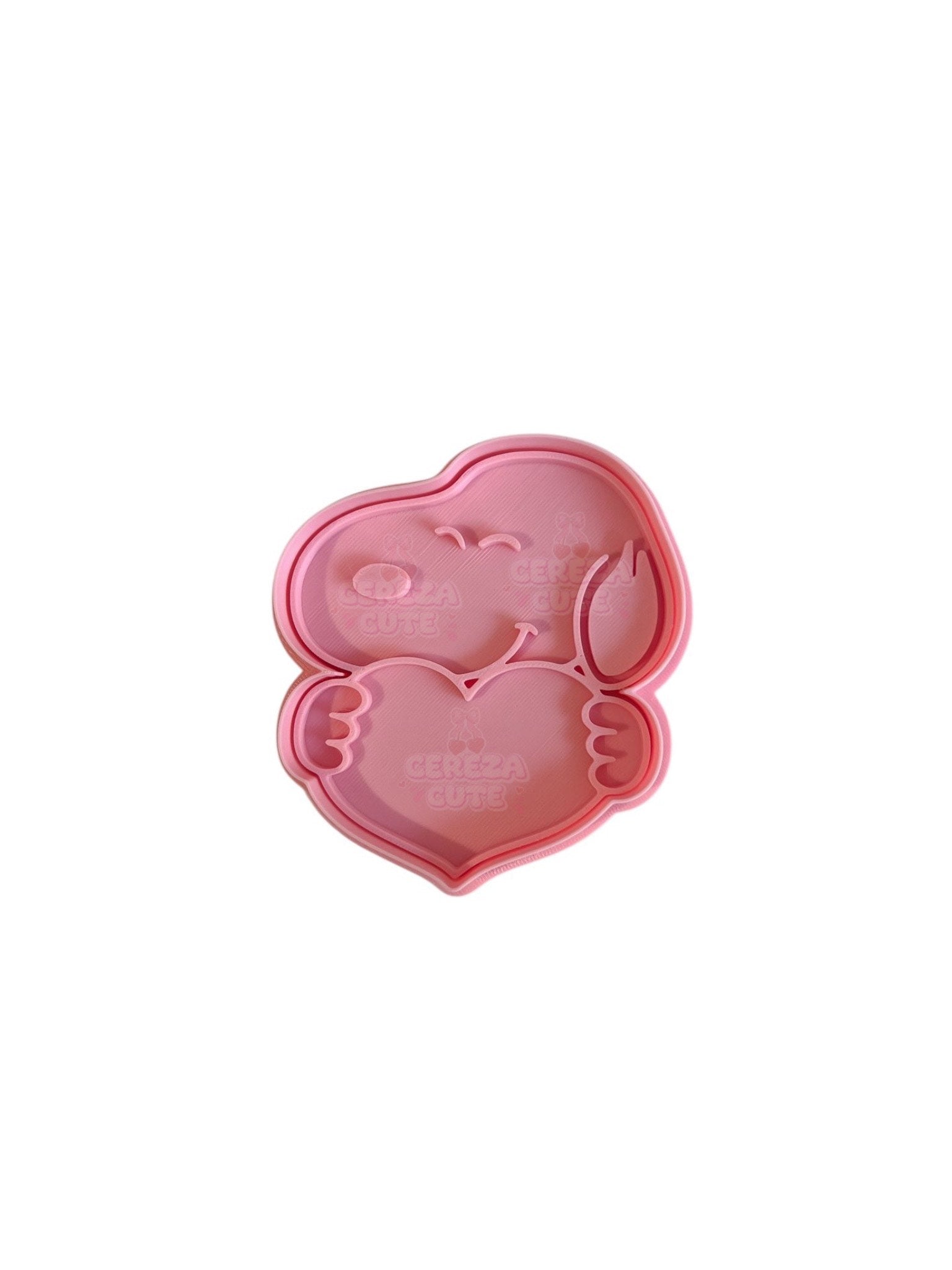 Cortador y sello de galleta Perro dibujo animado san valentin para fondant reposteria, galletas, masa fria y manualidades.