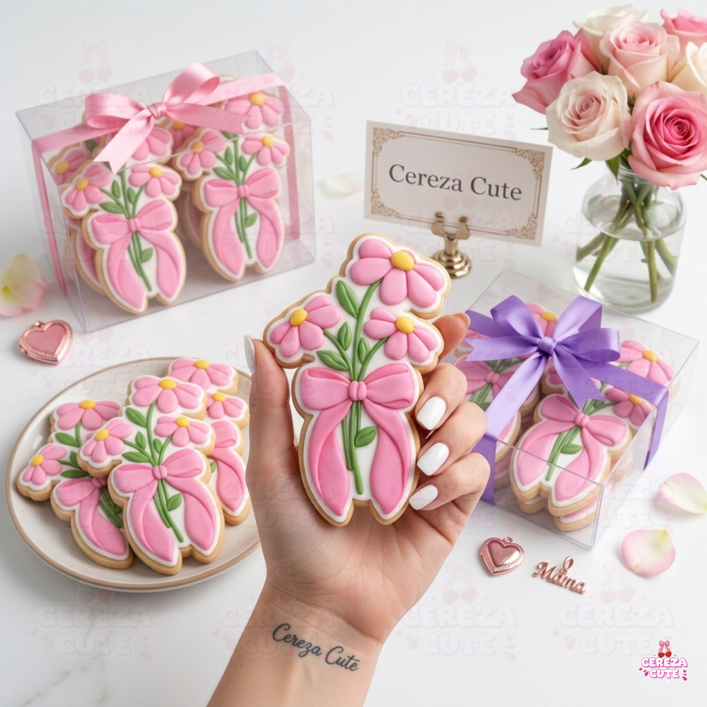 Cortador y sello de galletas flores margarita para fondant reposteria, galletas, masa fria y manualidades.