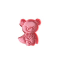 Cortador y sello de galletas Super Oso dia del padre para fondant reposteria, galletas, masa fria y manualidades.