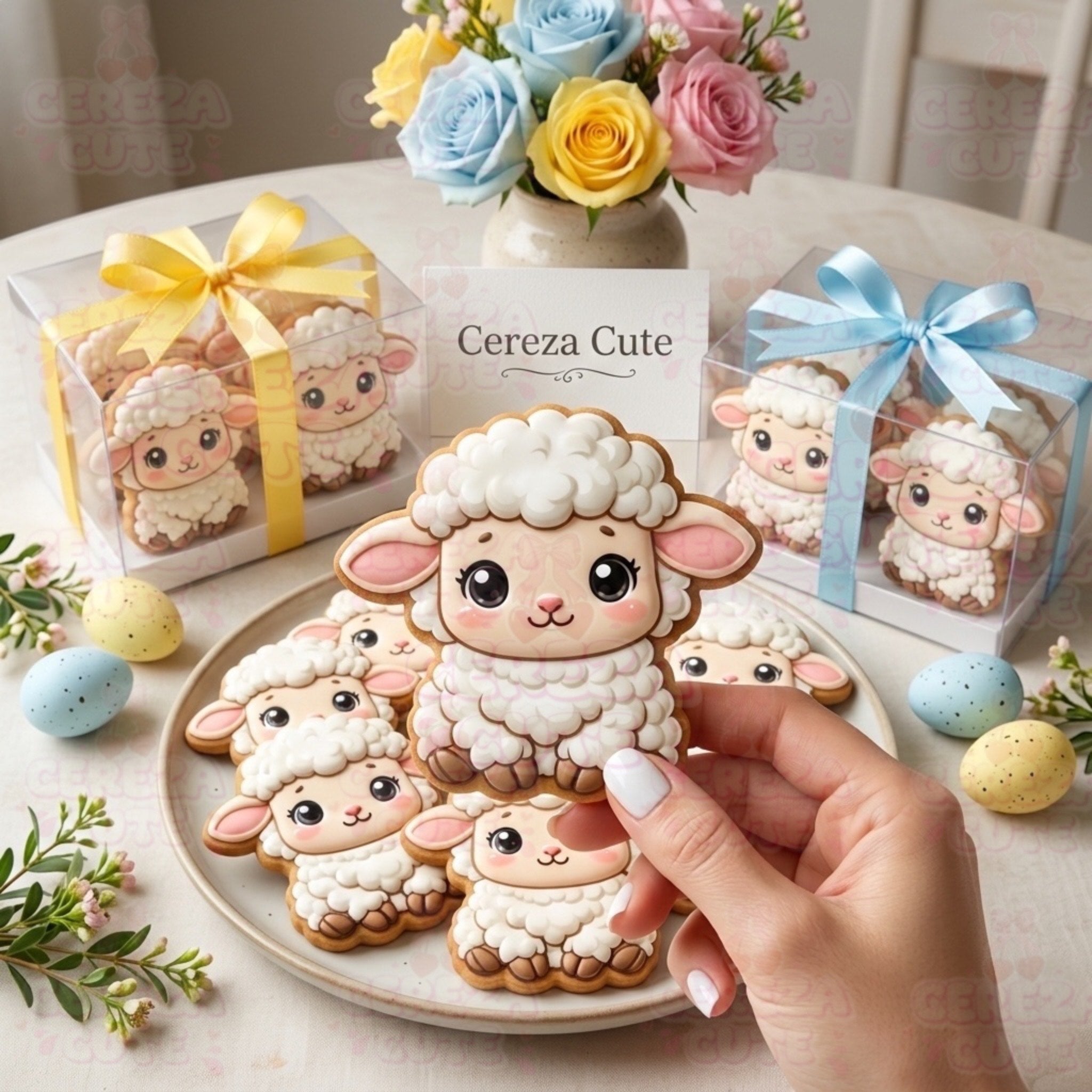 Cortador y sello de galleta Oveja para fondant reposteria, galletas, masa fria y manualidades.