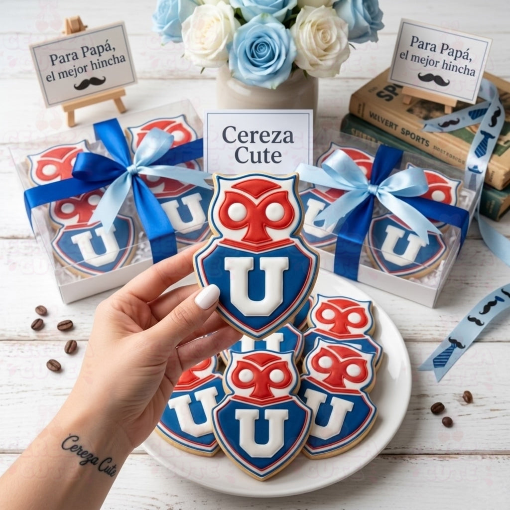 Cortador y sello de galletas Universidad de chile Futbol para fondant reposteria, galletas, masa fria y manualidades