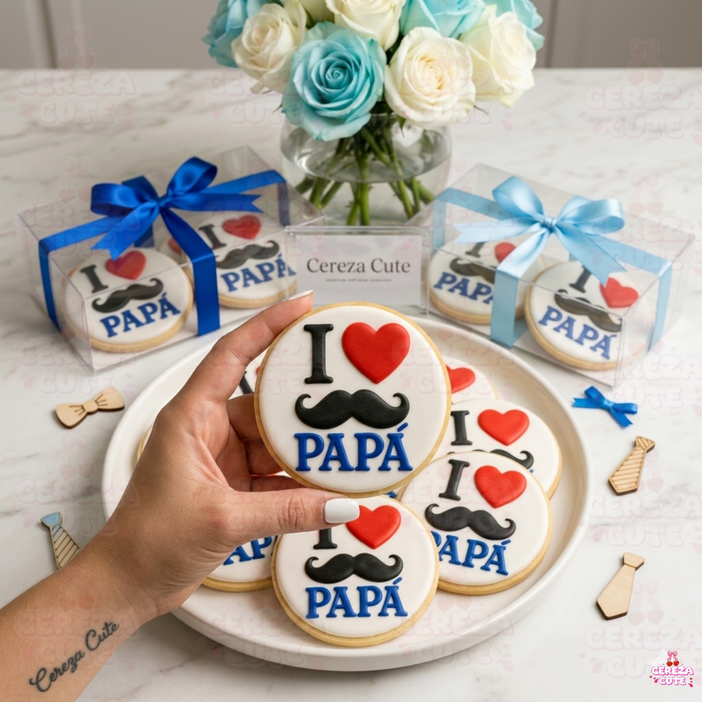 Cortador y sello de galletas STAMP dia del padsre para fondant reposteria, galletas, masa fria y manualidades.