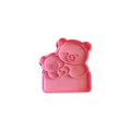 Cortador y sello de galleta Mama oso dia de la Madre para fondant reposteria, galletas, masa fria y manualidades.