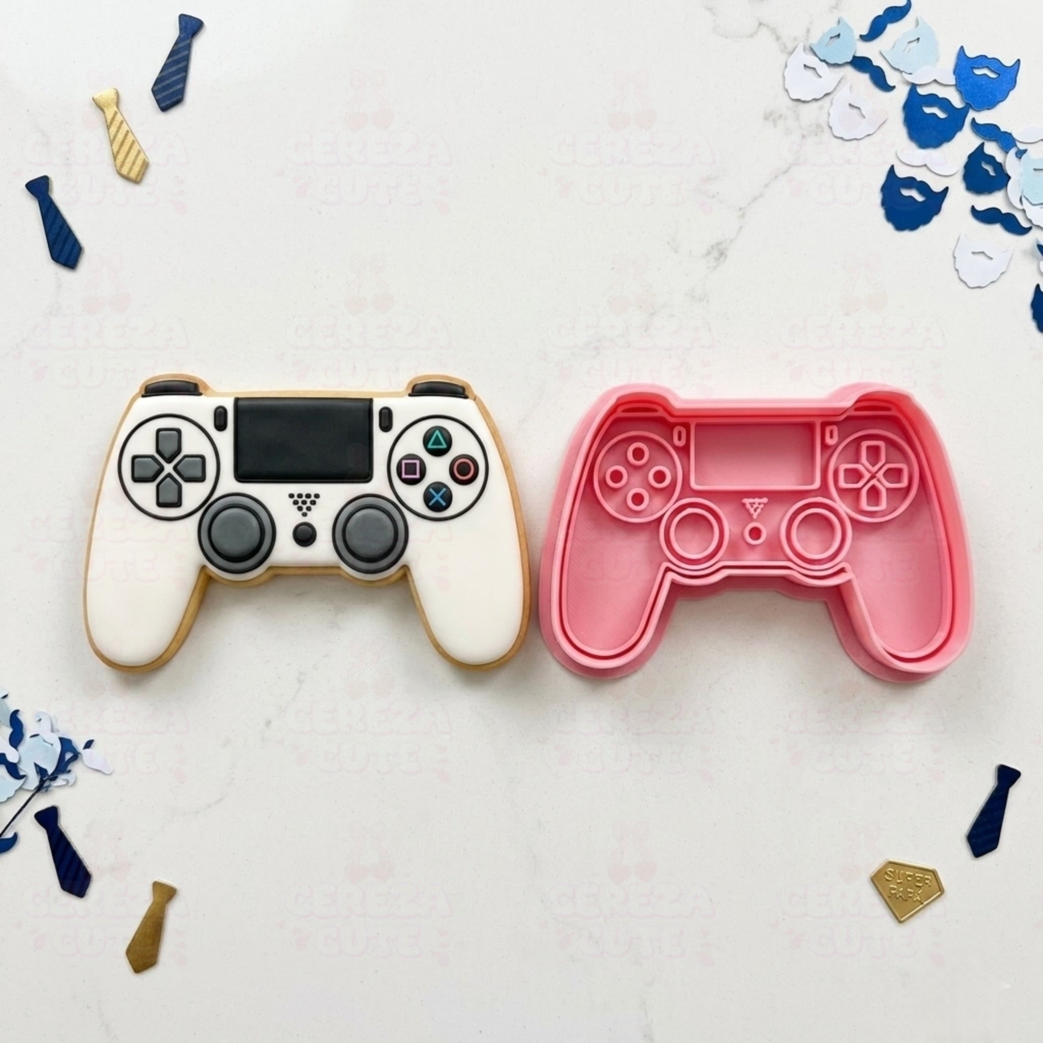 Cortador y sello de galletas Control de video juego para fondant reposteria, galletas, masa fria y manualidades.