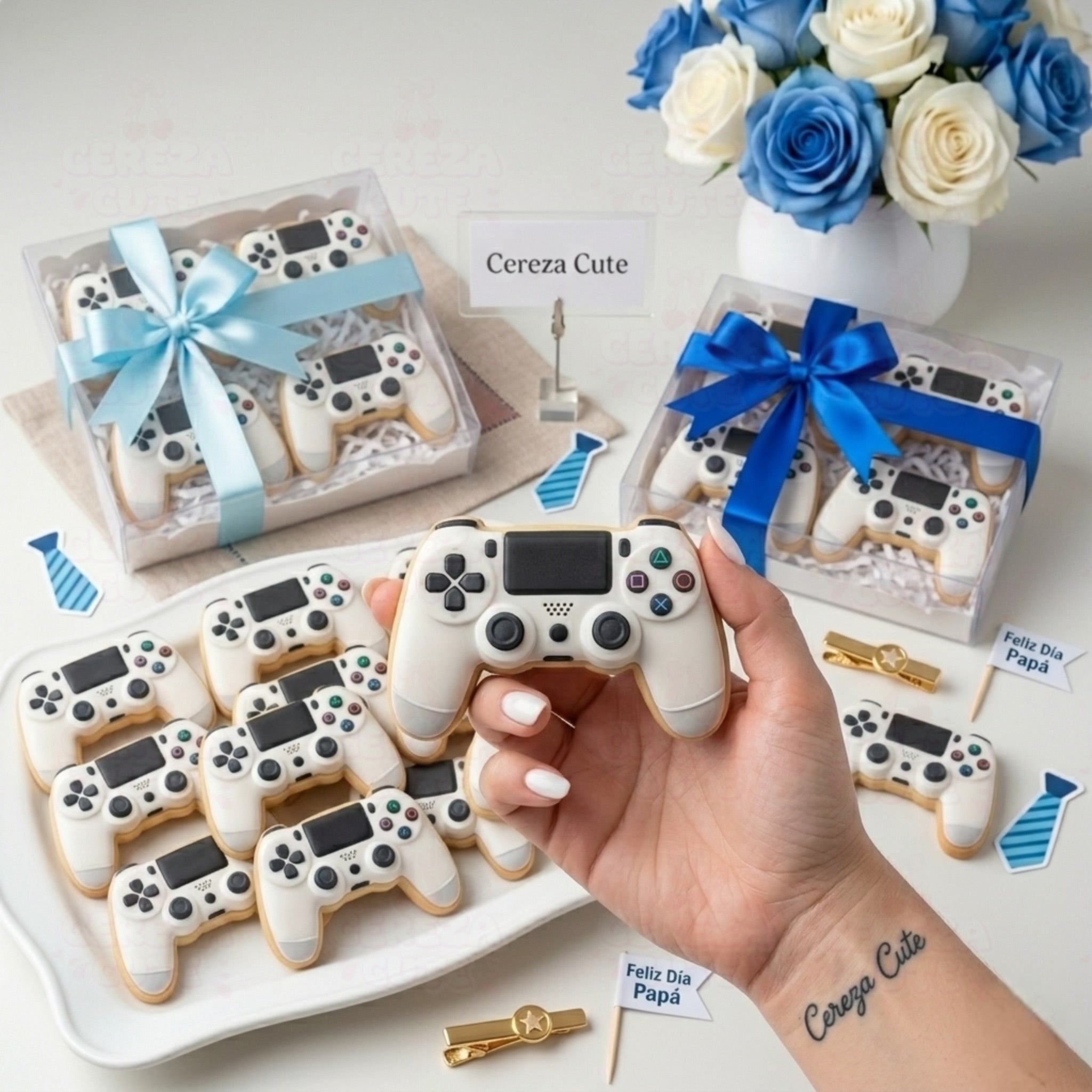 Cortador y sello de galletas Control de video juego para fondant reposteria, galletas, masa fria y manualidades.