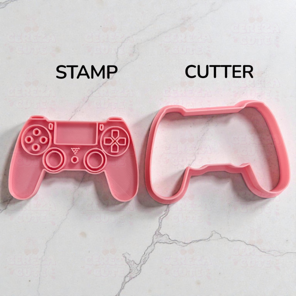 Cortador y sello de galletas Control de video juego para fondant reposteria, galletas, masa fria y manualidades.