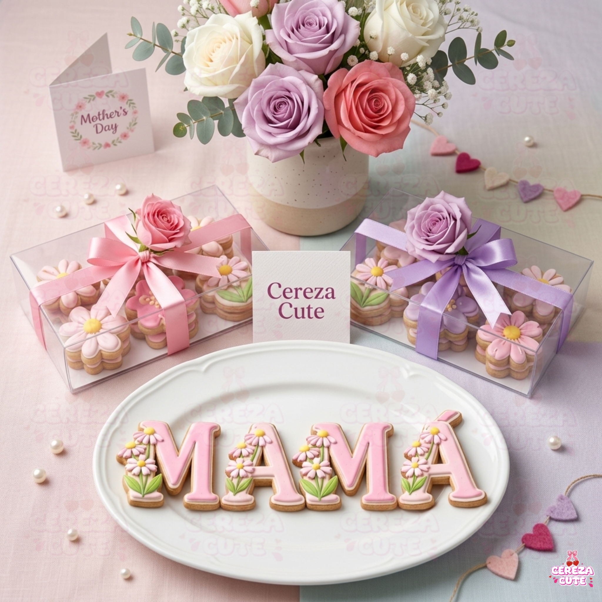 Cortadores y sellos de galletas de letras  MA dia de la madre para fondant reposteria, galletas, masa fria y manualidades.
