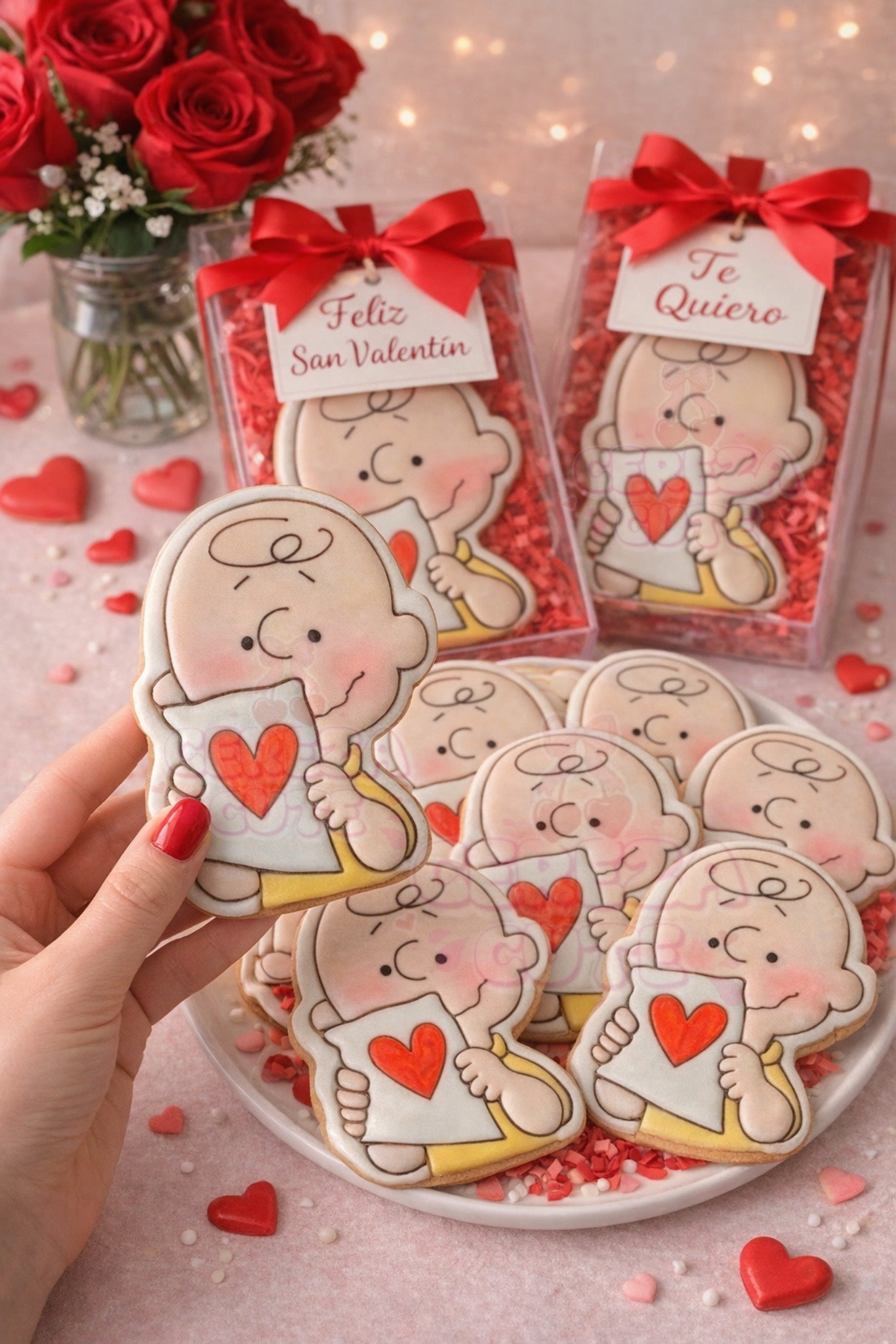 Cortador y sello de galleta Cabeza niño con corazon dibujo animado para fondant reposteria, galletas, masa fria y manualidades.