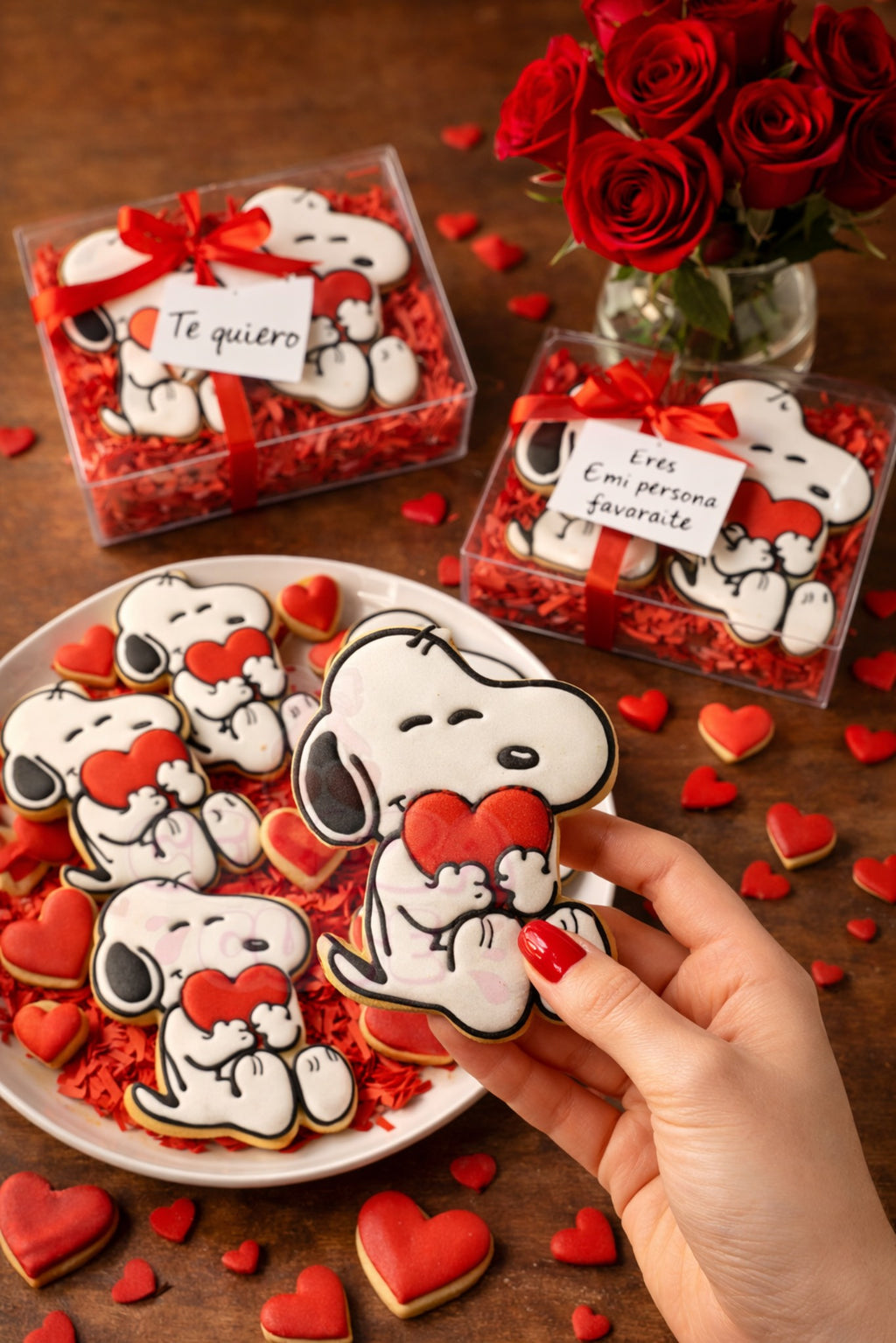 Cortador y sello de galleta Perro dibujo animado enamorado para fondant reposteria, galletas, masa fria y manualidades.