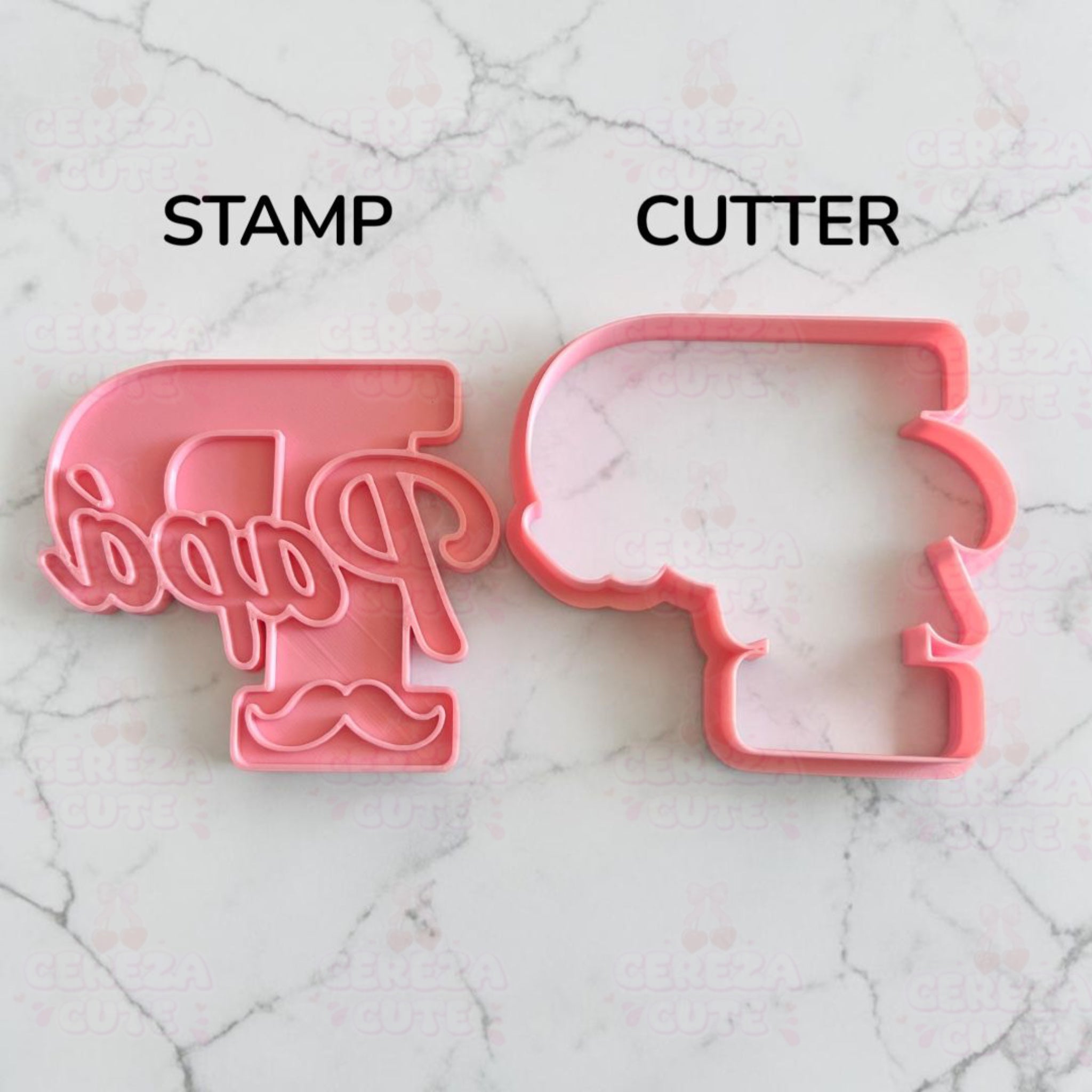 Cortador y sello de galletas Letra P de papa para fondant reposteria, galletas, masa fria y manualidades.